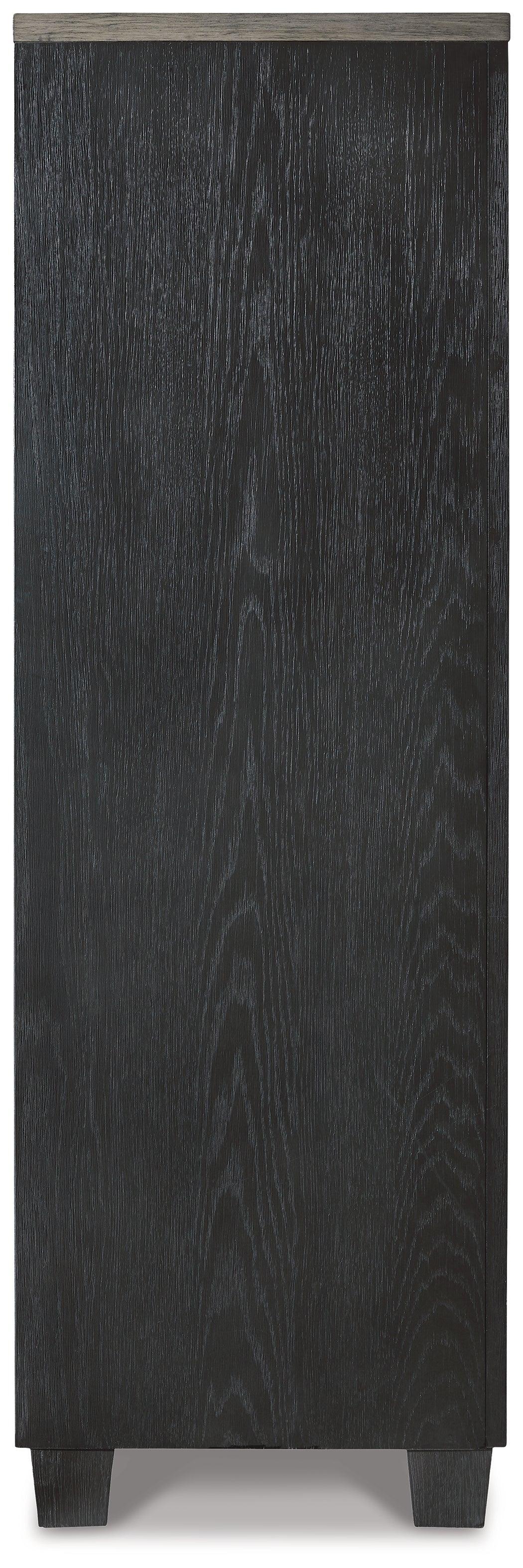 Foyland Black/brown Panel Storage Bedroom Set - Ella Furniture