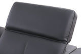 Franco 7-Piece Dark Grey Italian Leather Match Power Reclining Sectional with 3 Power Seats and Storage Console view 7