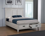 Franco Antique White Storage Bedroom Set - Ella Furniture