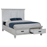 Franco Antique White Storage Bedroom Set - Ella Furniture