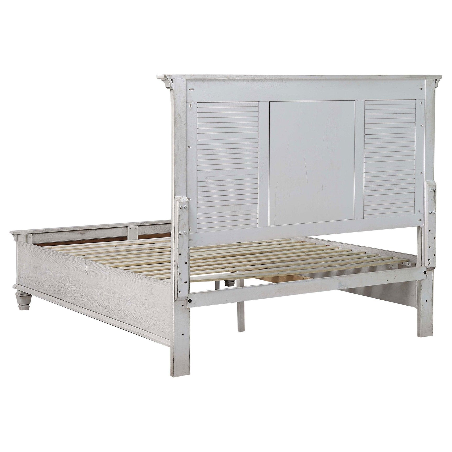 Franco Antique White Storage Bedroom Set - Ella Furniture