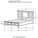 Franco Antique White Storage Bedroom Set - Ella Furniture
