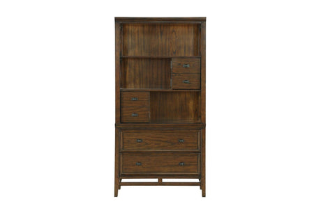Frazier Park Brown Cherry Modern Traditional Solid Wood Mindy Veneer 3 Drawers Writing Desk - Ella Furniture