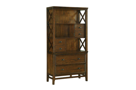 Frazier Park Brown Cherry Modern Traditional Solid Wood Mindy Veneer 3 Drawers Writing Desk - Ella Furniture