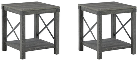 Freedan Grayish Brown 2 End Tables - Ella Furniture