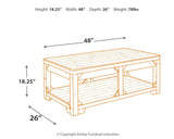 Fregine Whitewash Coffee Table With 2 End Tables - Ella Furniture