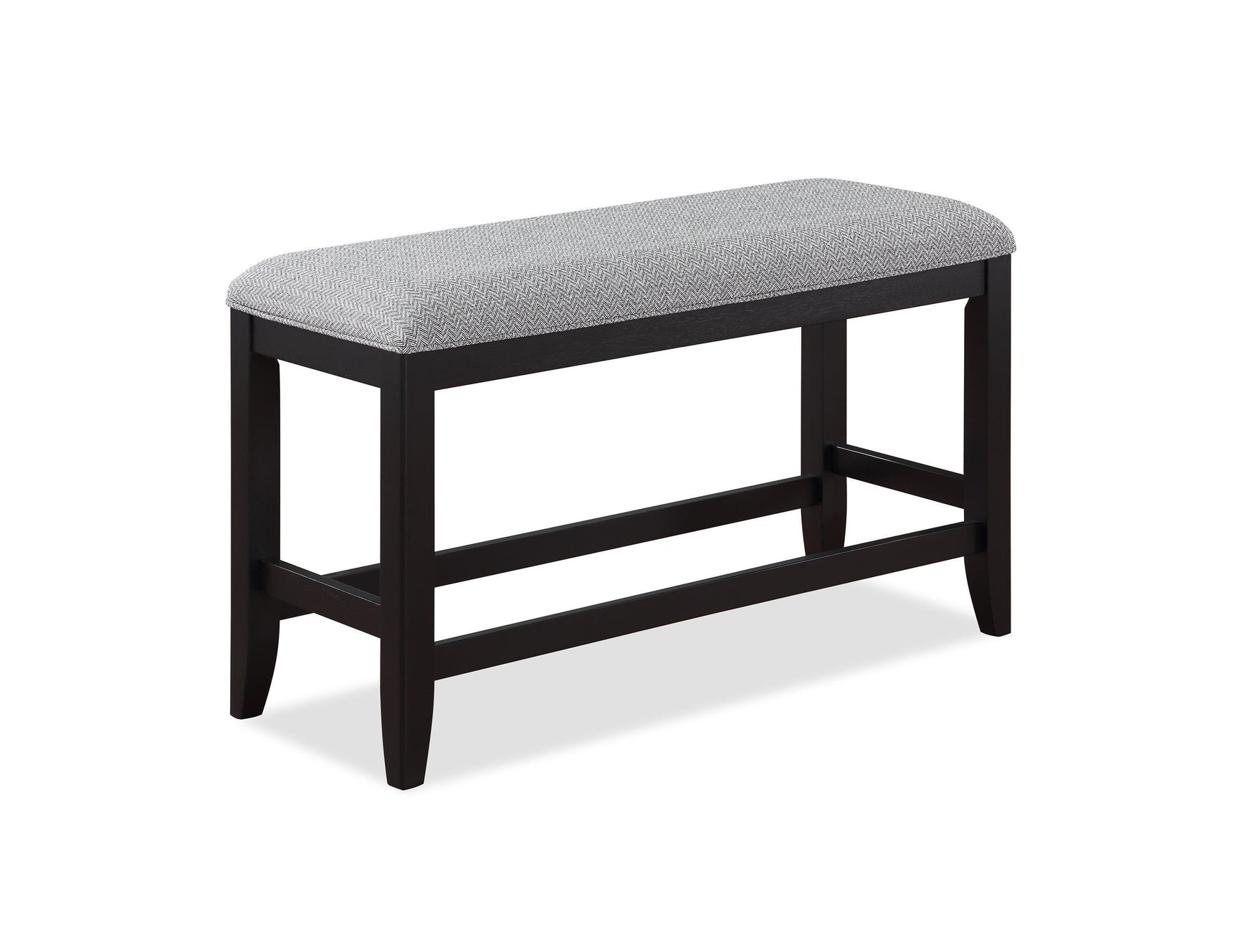 Frey Black-Gray Fabric Seat Rectangular Counter Height Dining Room Set - Ella Furniture