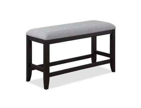 Frey Black-Gray Fabric Seat Rectangular Counter Height Dining Room Set - Ella Furniture