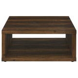 Frisco Square Engineered Wood Coffee Table Dark Pine 710508 - Ella Furniture