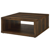 Frisco Square Engineered Wood Coffee Table Dark Pine 710508 - Ella Furniture