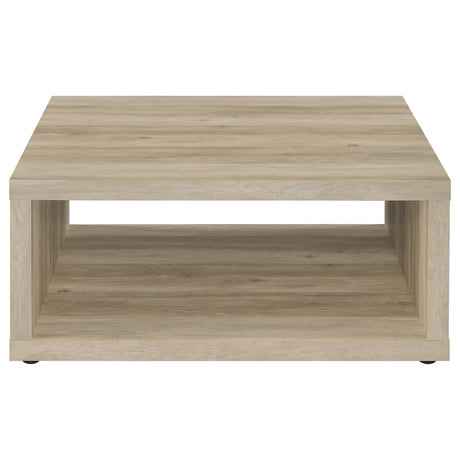 Frisco Square Engineered Wood Coffee Table Distressed Pine 710518 - Ella Furniture