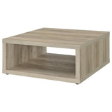 Frisco Square Engineered Wood Coffee Table Distressed Pine 710518 - Ella Furniture