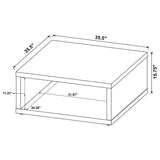 Frisco Square Engineered Wood Coffee Table Distressed Pine 710518 - Ella Furniture