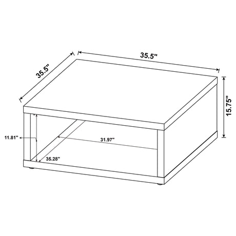 Frisco Square Engineered Wood Coffee Table Distressed Pine 710518 - Ella Furniture