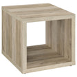Frisco Square Engineered Wood Side End Table Distressed Pine 710517 - Ella Furniture