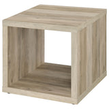Frisco Square Engineered Wood Side End Table Distressed Pine 710517 - Ella Furniture