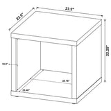 Frisco Square Engineered Wood Side End Table Distressed Pine 710517 - Ella Furniture