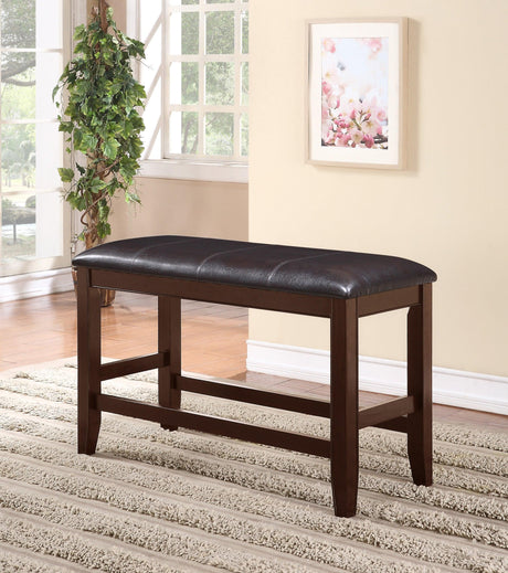 Fulton Espresso Modern Traditional Wood Square Counter Height Dining Room Set - Ella Furniture