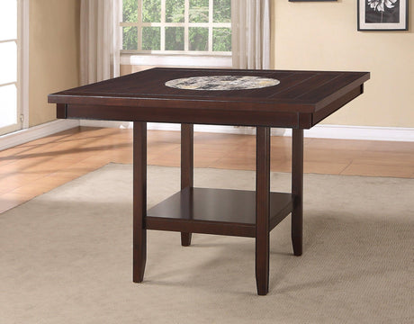 Fulton Espresso Modern Traditional Wood Square Counter Height Dining Room Set - Ella Furniture