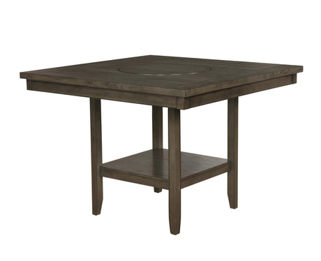 Fulton Gray Modern Traditional Wood Square Counter Height Dining Room Set - Ella Furniture