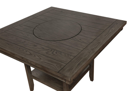 Fulton Gray Modern Traditional Wood Square Counter Height Dining Room Set - Ella Furniture
