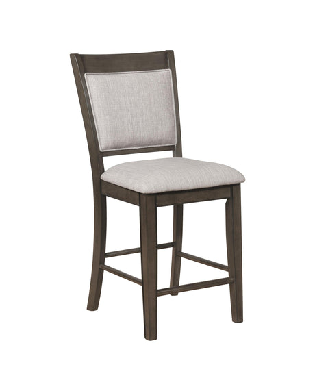 Fulton Gray Modern Traditional Wood Square Counter Height Dining Room Set - Ella Furniture