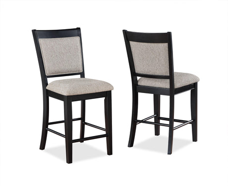 Fulton Light Gray Solid Wood And Veneers Counter Height Dining Room Set - Ella Furniture