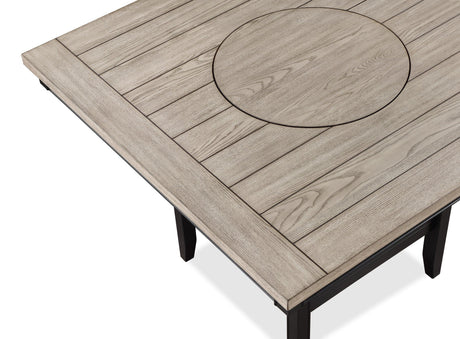 Fulton Light Gray Solid Wood And Veneers Counter Height Dining Room Set - Ella Furniture