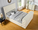 Future Beige Platform Queen Bed - Ella Furniture