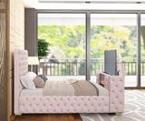 Future Pink Platform Bed - Queen, King (King) - Ella Furniture