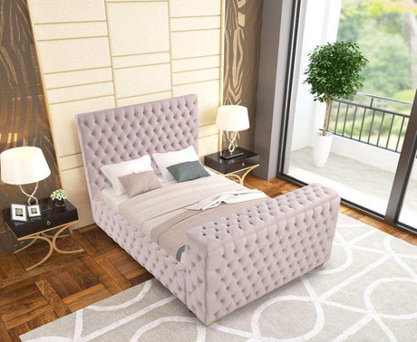 Future Pink Platform Bed - Queen, King (Queen) - Ella Furniture