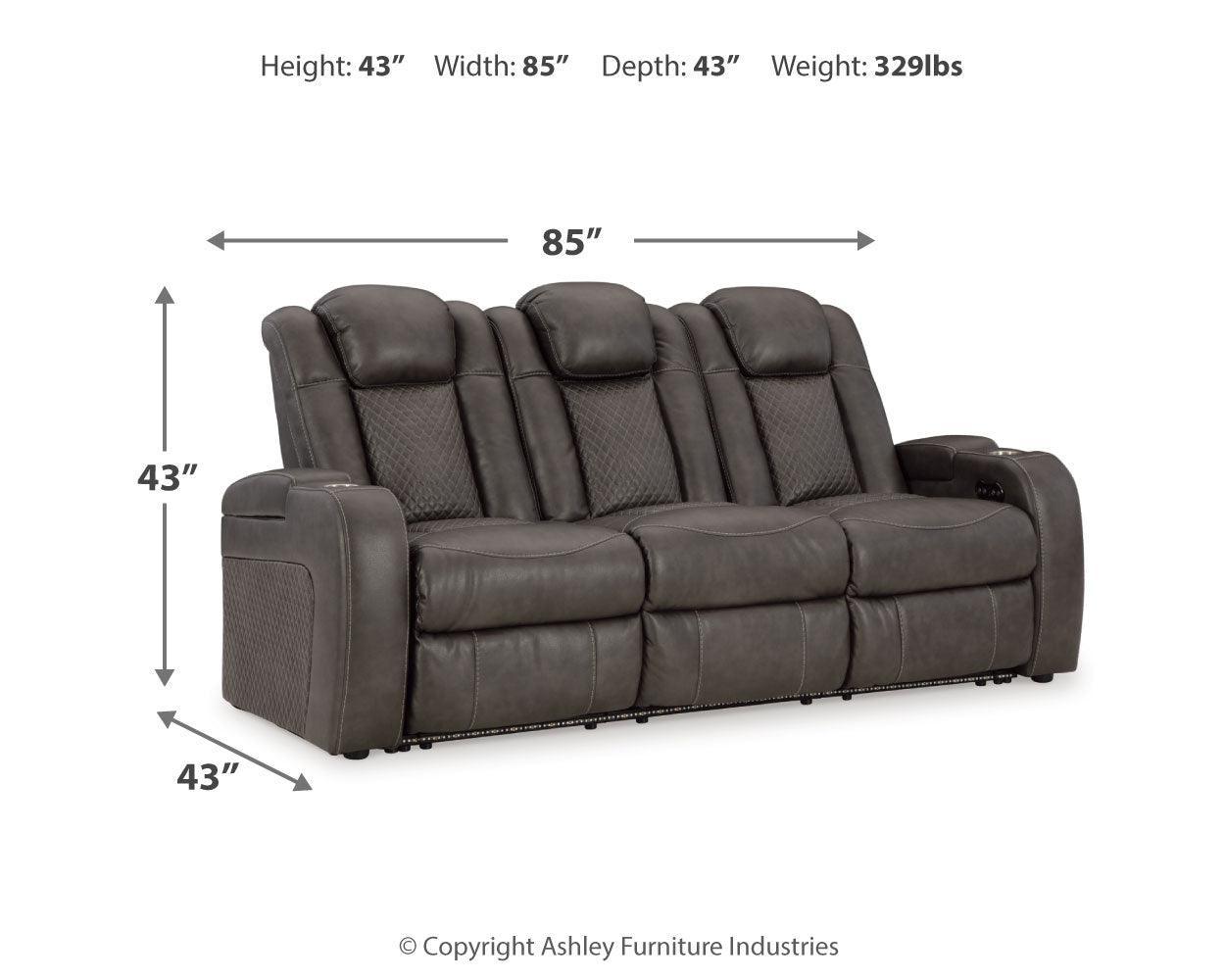Fyne-Dyme Shadow Sofa, Loveseat and Recliner - Ella Furniture