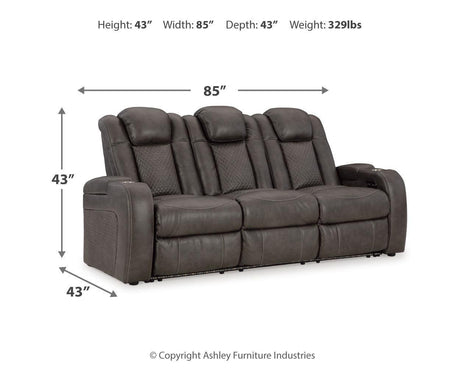 Fyne-Dyme Shadow Sofa, Loveseat and Recliner - Ella Furniture