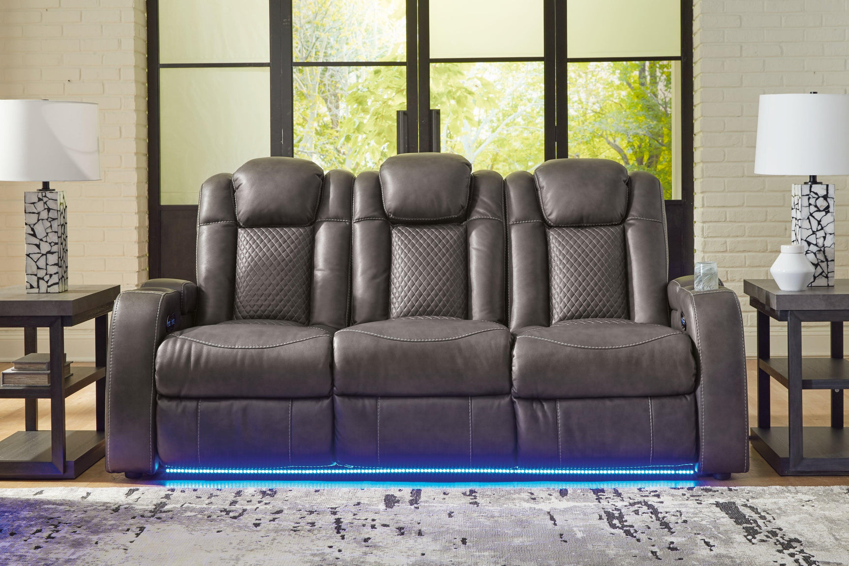 Fyne-Dyme Shadow Sofa, Loveseat and Recliner - Ella Furniture