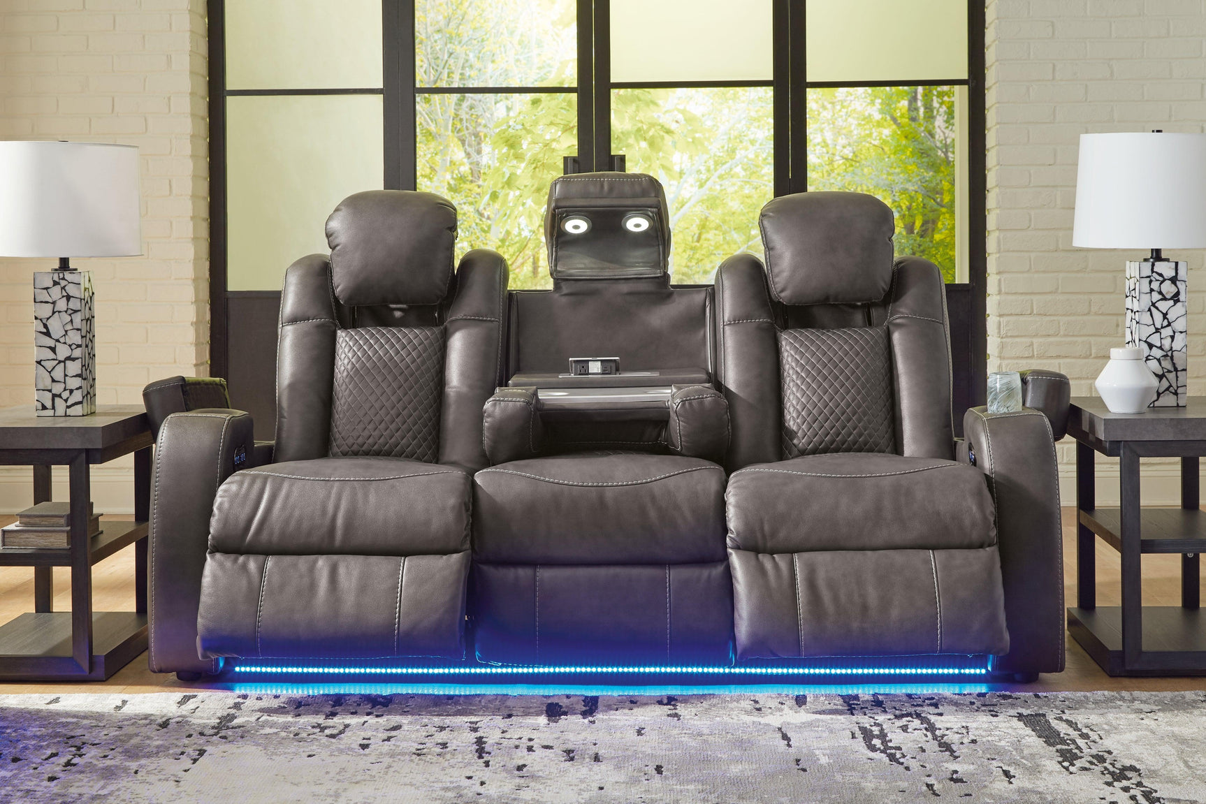Fyne-Dyme Shadow Sofa, Loveseat and Recliner - Ella Furniture