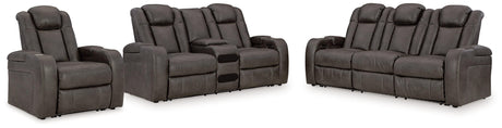Fyne-Dyme Shadow Sofa, Loveseat and Recliner - Ella Furniture