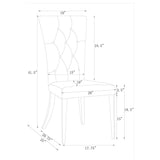 G111101 White Genuine Marble Rectangular Dining Room Set - Ella Furniture