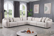 Gaby Beige Fabric 5-Piece Sectional Sofa with Pillows from Ella Furniture