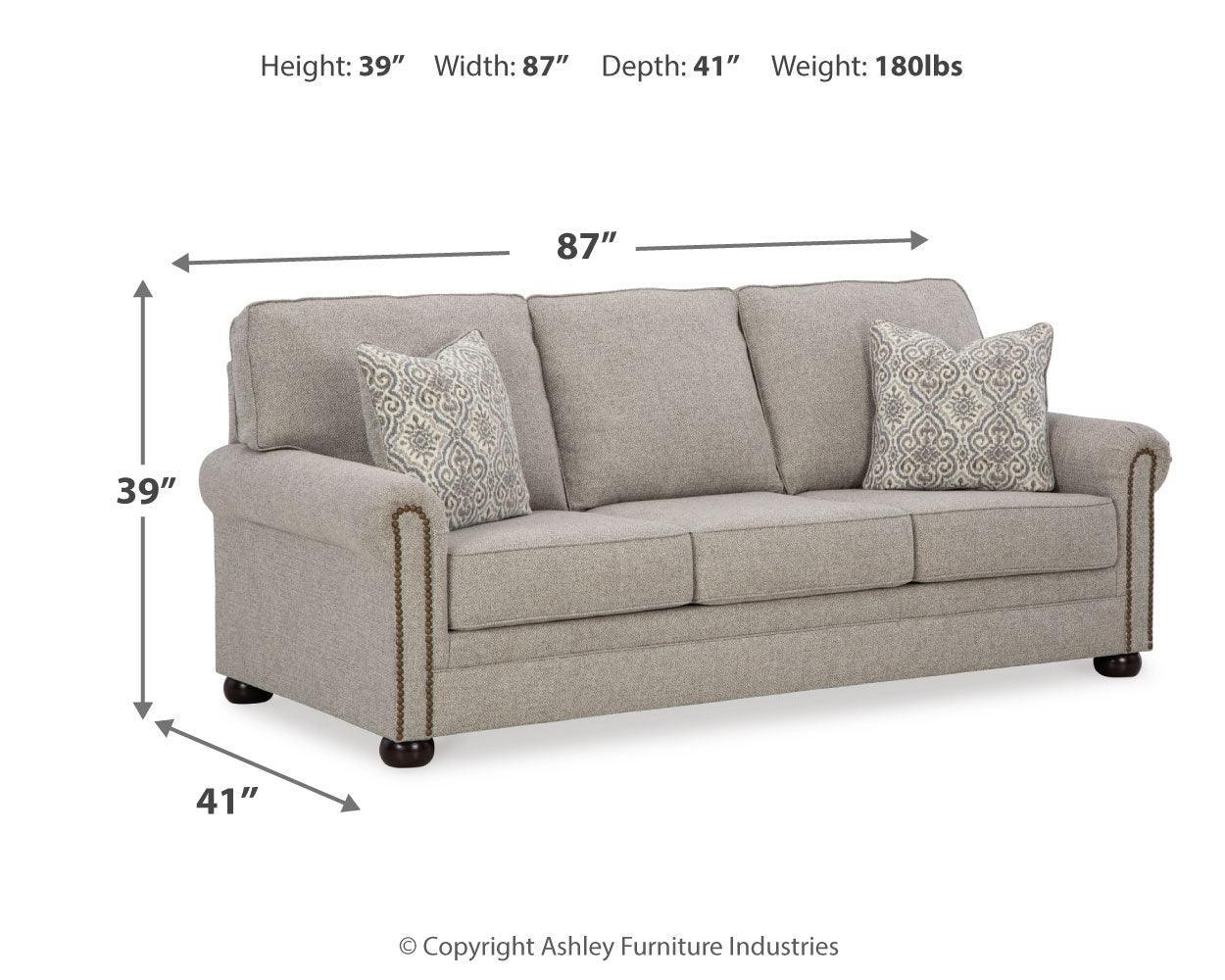 Gaelon Dune Sofa, Loveseat, Chair And Ottoman - Ella Furniture