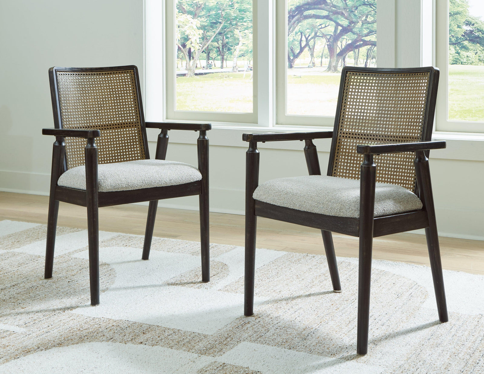 Galliden Black Dining Arm Chair - Ella Furniture