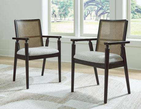 Galliden Black Dining Arm Chair - Ella Furniture