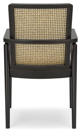 Galliden Black Dining Arm Chair - Ella Furniture