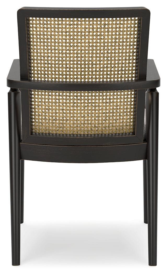 Galliden Black Dining Arm Chair - Ella Furniture