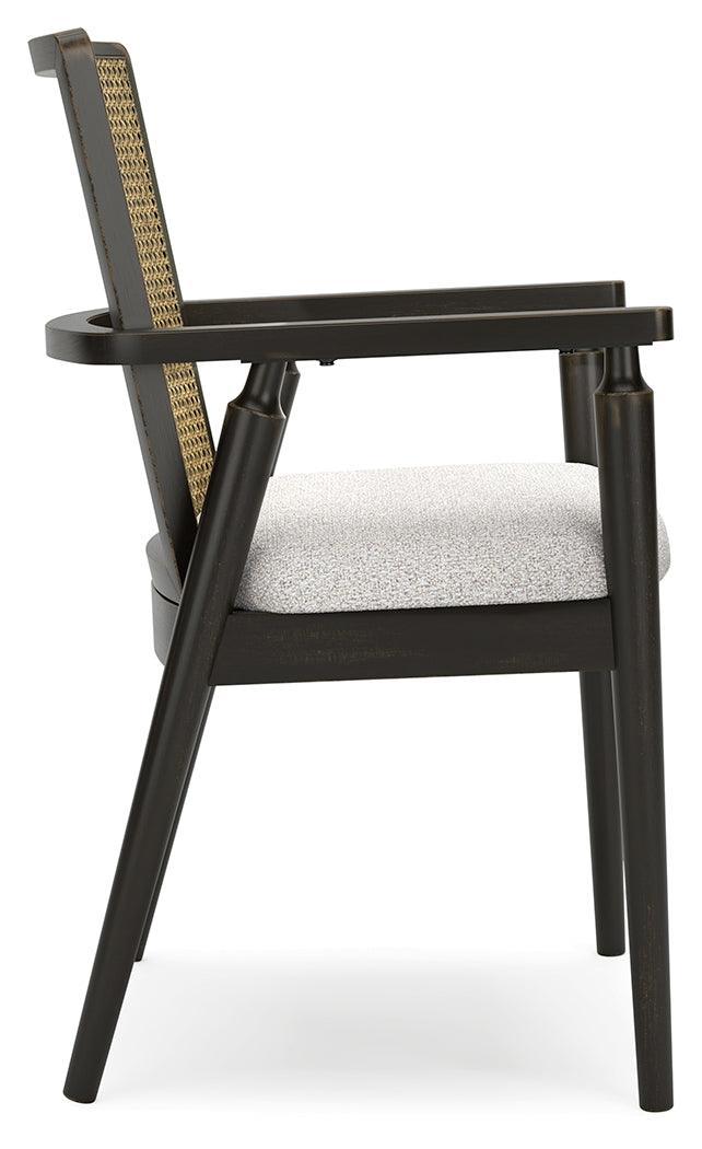Galliden Black Dining Arm Chair - Ella Furniture
