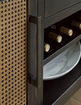 Galliden Black Dining Server - Ella Furniture