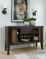 Galliden Black Dining Server - Ella Furniture