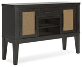 Galliden Black Dining Server - Ella Furniture