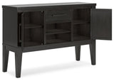 Galliden Black Dining Server - Ella Furniture
