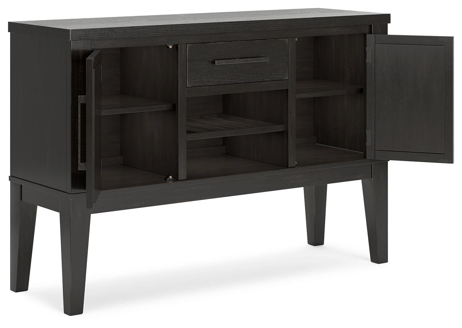 Galliden Black Dining Server - Ella Furniture