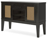 Galliden Black Dining Server - Ella Furniture